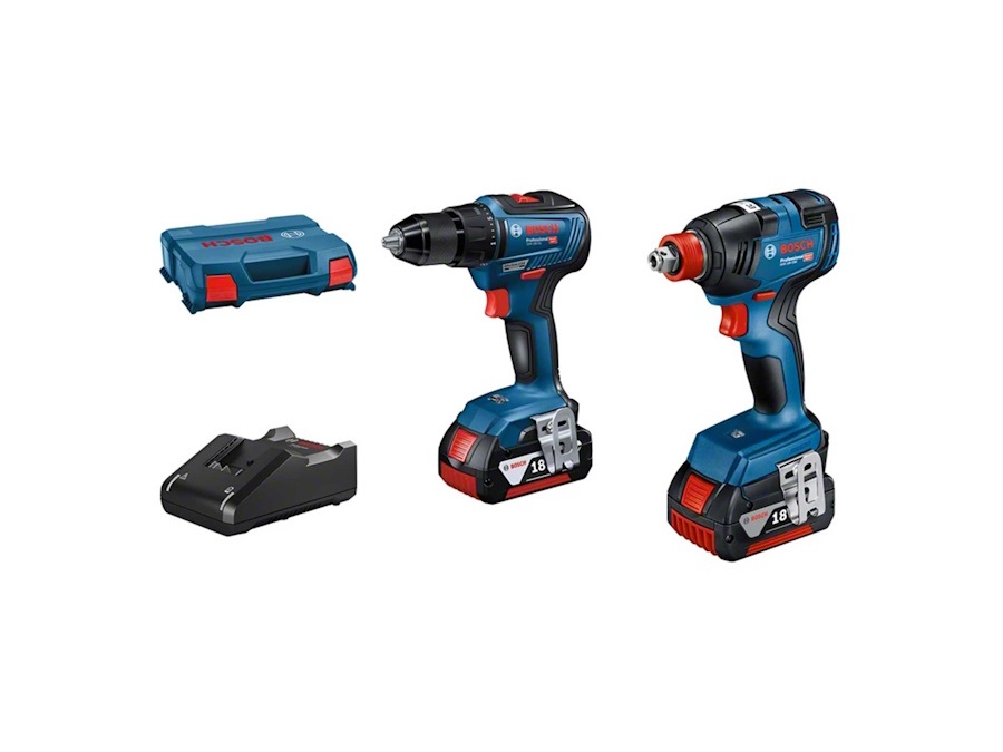 BOSCH Kit avvitatore GDX 18V-200 e trapano GSB 18V-55