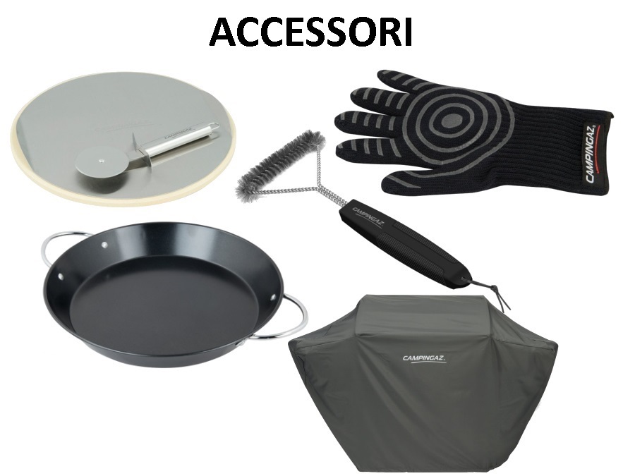 CAMPINGAZ Kit barbecue serie 4 Onyx Dualgas con 5 accessori