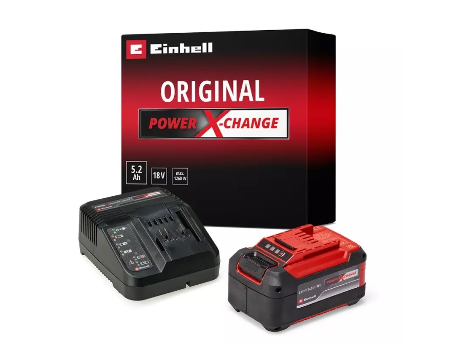 EINHELL Kit batteria e caricabatteria PXC Starter Kit, 5,2 Ah