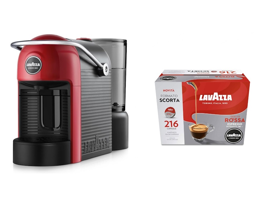 LAVAZZA Lavazza A Modo Mio Jolie Evo Rossa + 216 Capsule Qualità Rossa