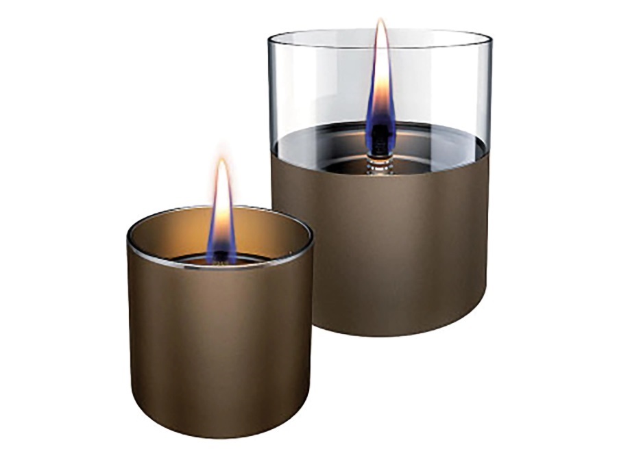 TENDERFLAME Lilly 8-10, 2 candele ricaricabili - cioccolato