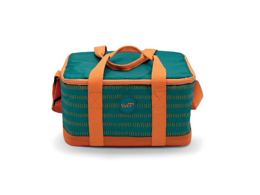 WD LIFESTYLE Lunch bag termica grande 10 lt - verde/arancio