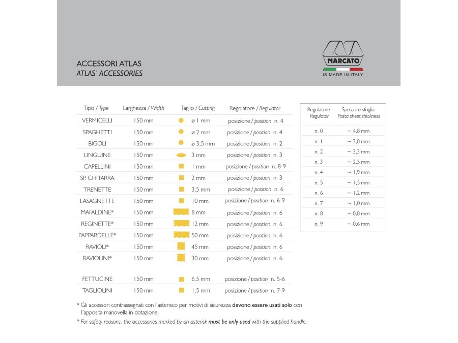 MARCATO Macchina per pasta mauale Marcato Atlas 150, Oro