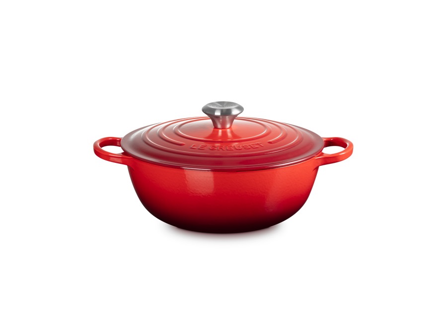 LE CREUSET Marmitta evolution, casseruola 26 cm in ghisa vetrificata - ciliegia