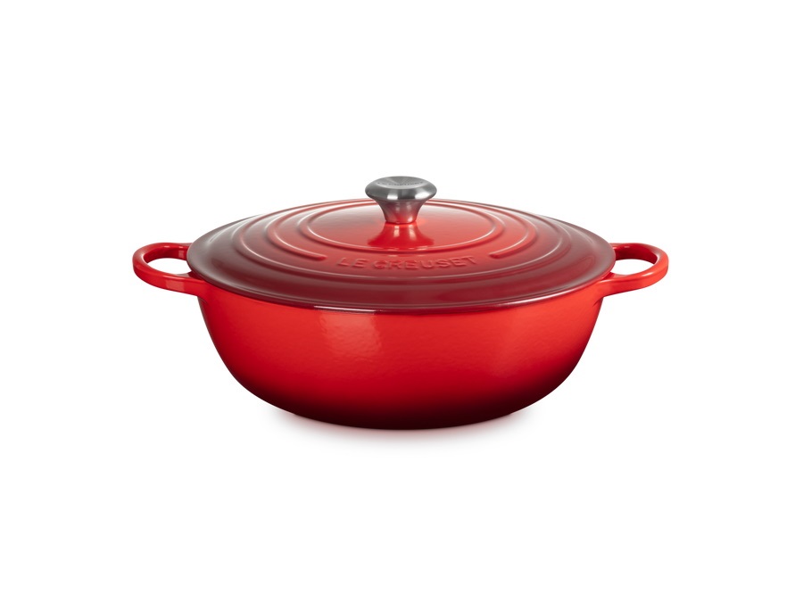 LE CREUSET Marmitta evolution, casseruola 32 cm in ghisa vetrificata - ciliegia