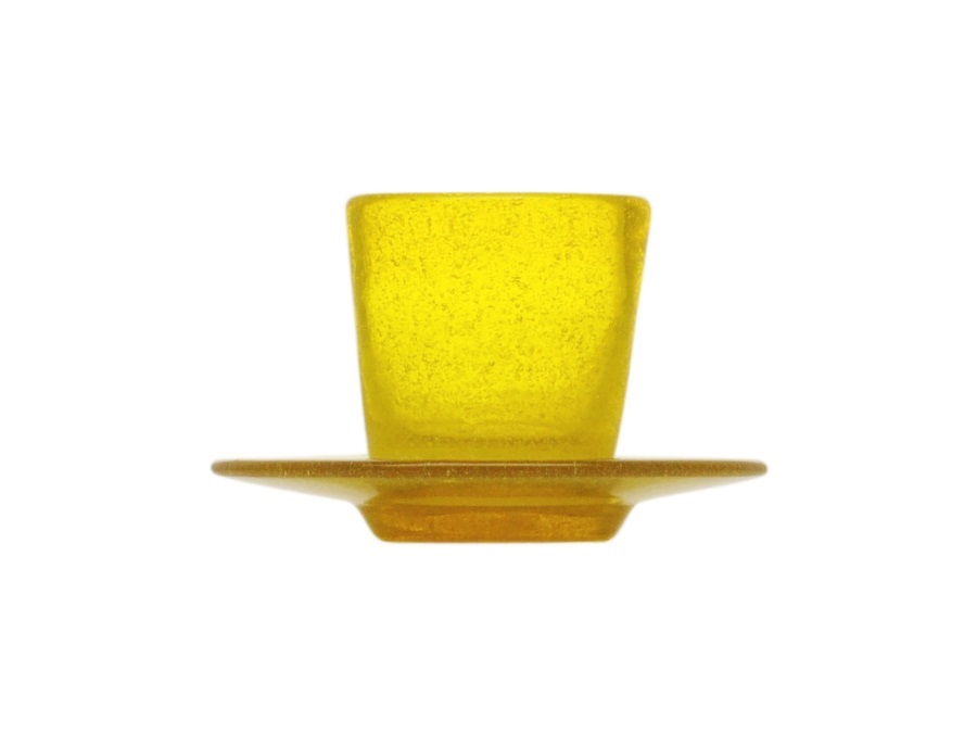 MEMENTO Memento Coffee cup+piattino - Yellow Transp.