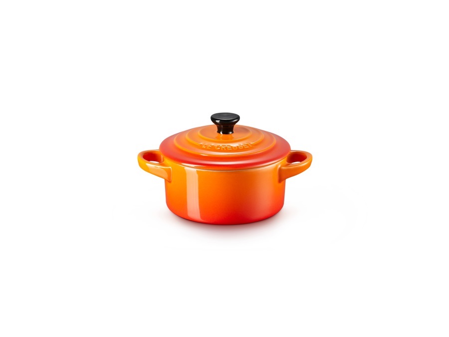 LE CREUSET Mini cocotte rotonda in gres vetrificato 10 cm - arancio