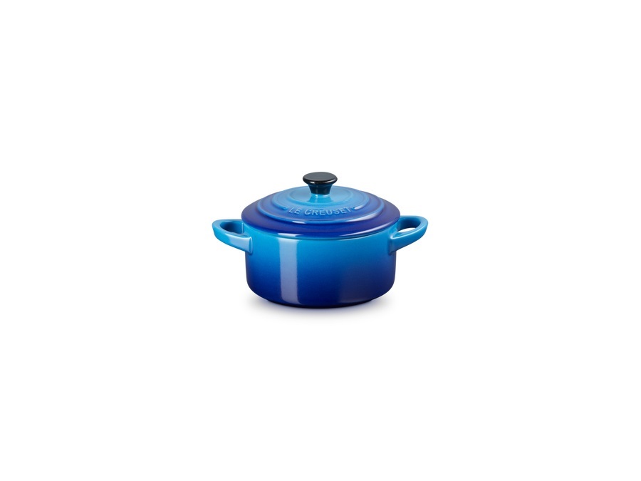 LE CREUSET Mini cocotte rotonda in gres vetrificato 10 cm - azure blu