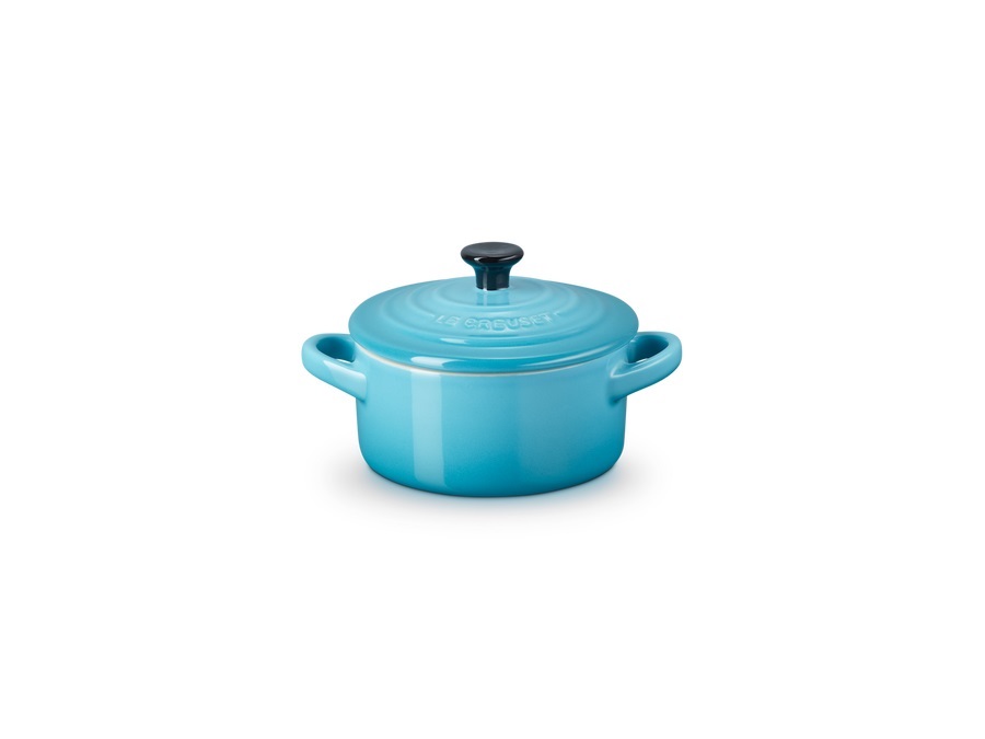 LE CREUSET Mini cocotte rotonda in gres vetrificato 10 cm - blu caribe