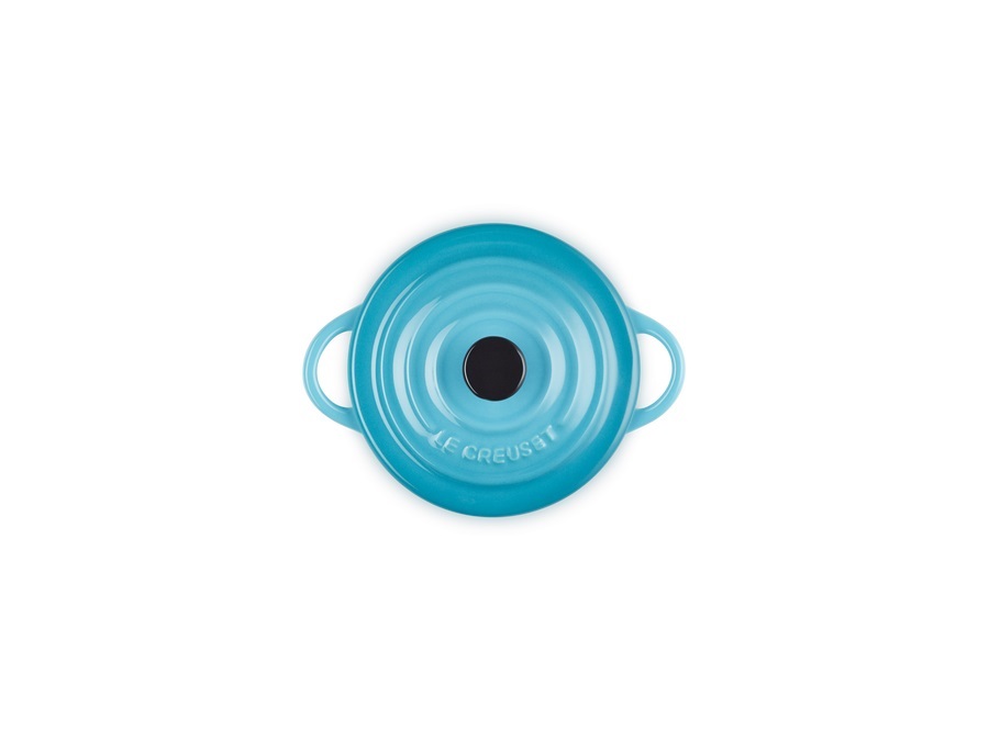 LE CREUSET Mini cocotte rotonda in gres vetrificato 10 cm - blu caribe