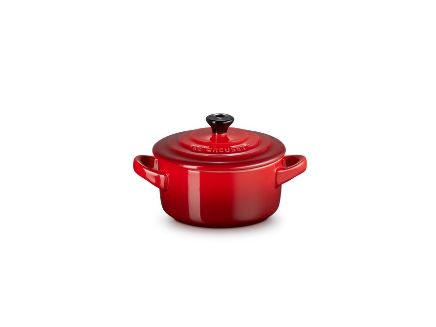 LE CREUSET Mini cocotte rotonda in gres vetrificato 10 cm - ciliegia