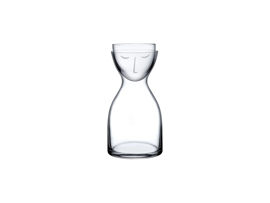 NUDE GLASS Mr & Mrs, set acqua notte trasparente 850 cc