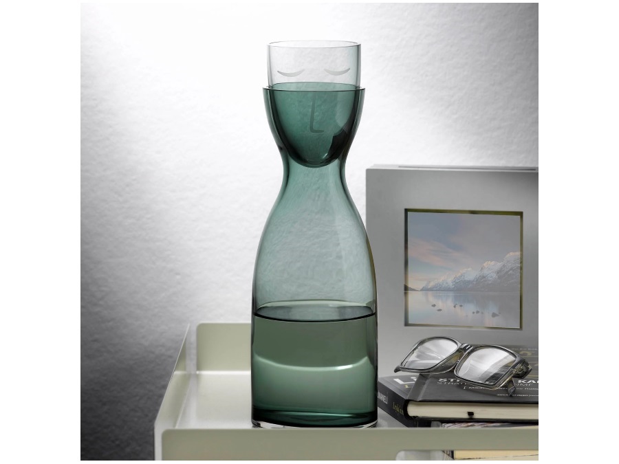 NUDE GLASS Mr & Mrs, set acqua notte verde 700 cc