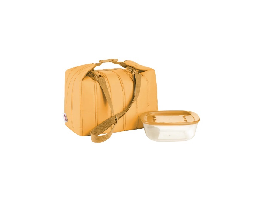 FRATELLI GUZZINI S.P.A. On the go, borsa termica grande con contenitore Handy Bio - giallo mango