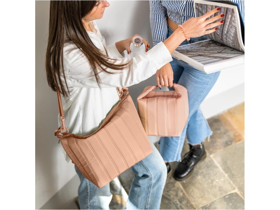 FRATELLI GUZZINI S.P.A. On the go, borsa termica grande con contenitore Handy Bio - rosa fiori di pesco