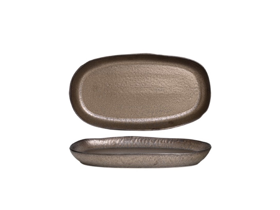 IREA PORSELEN Organic Gordion Bronce, vassoio ovale sushi 29x17 cm