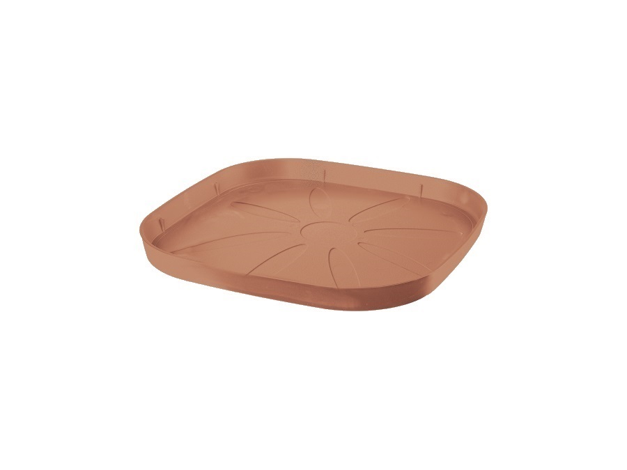 DEROMA Origin, sottovaso quadro terracotta  in plastica 24 cm