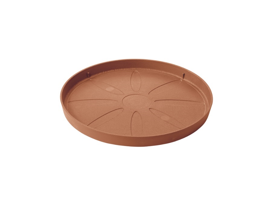 DEROMA Origin, sottovaso tondo terracotta in plastica 17 cm