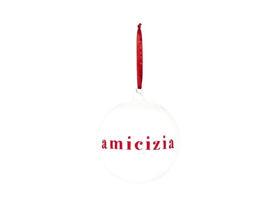 SIMPLE DAY LIVING & LIFESTYLE Pallina in vetro Amicizia rosso, Ø15 cm