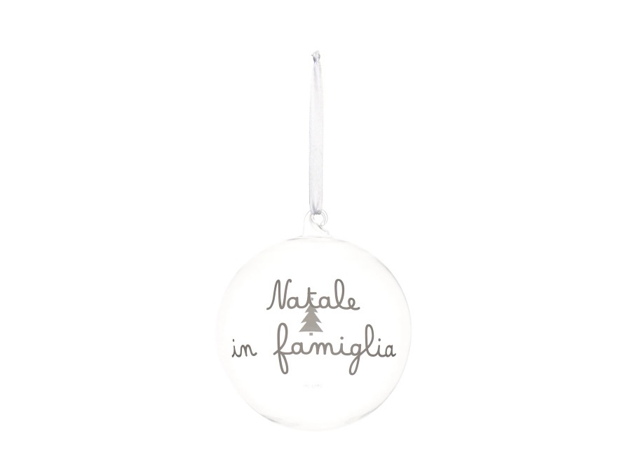 SIMPLE DAY LIVING & LIFESTYLE Pallina in vetro Natale in famiglia, Ø15 cm