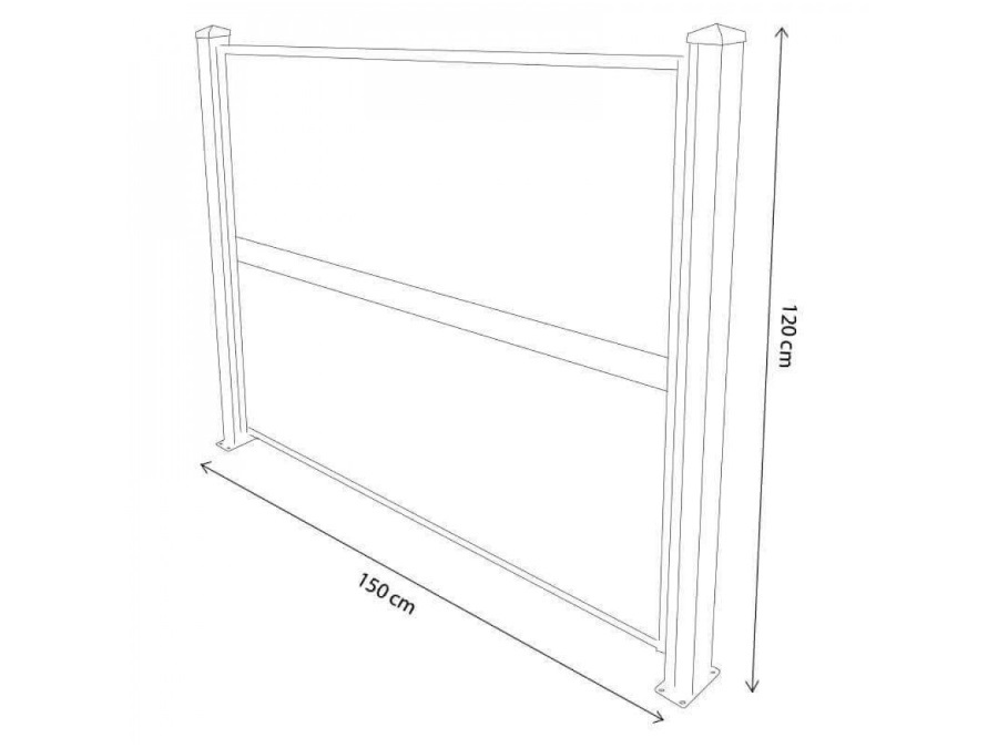 MAGAZZINI COSMA S.P.A. Pannello Fencing grigio chiaro 150x120 cm