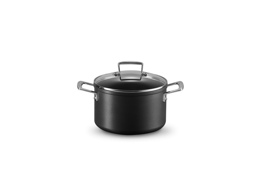 LE CREUSET Pentola in alluminio antiaderente con coperchio vetro, Ø20 cm