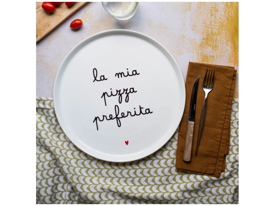 SIMPLE DAY LIVING & LIFESTYLE Piatto pizza la mia pizza preferita, Ø31,5 cm