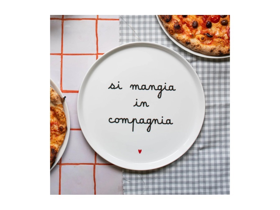 SIMPLE DAY LIVING & LIFESTYLE Piatto pizza si mangia in compagnia, Ø31,5 cm