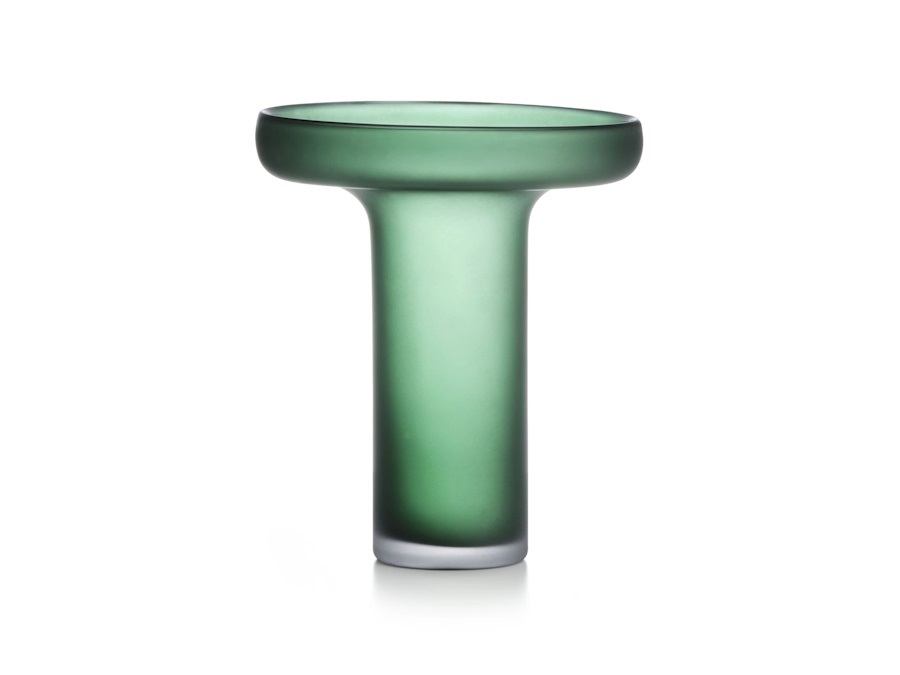 IVV Pins vaso in vetro verde satinato H 28 cm