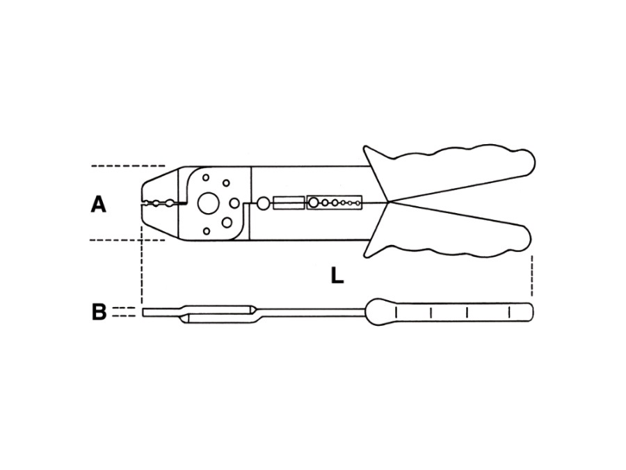 Beta utensili pinza a cricchetto per capicorda telefonia e trasmissione  dati