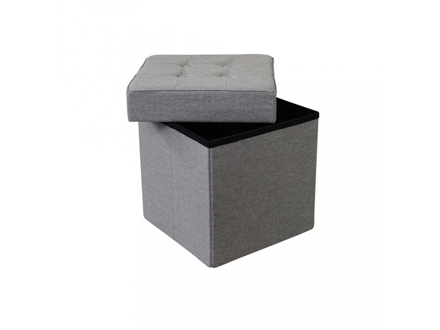 MAGAZZINI COSMA S.P.A. POUF CONTENITORE QUADRATO IN STOFFA Grigio