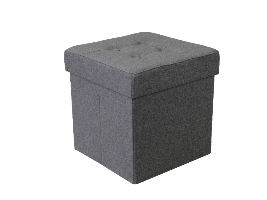 MAGAZZINI COSMA S.P.A. POUF CONTENITORE QUADRATO IN STOFFA Grigio scuro