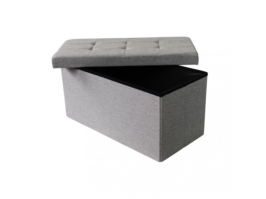 MAGAZZINI COSMA S.P.A. POUF CONTENITORE RETTANGOLARE IN STOFFA GRIGIO