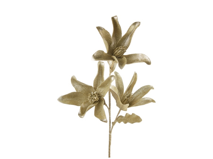 L'OCA NERA Preziosi petali oro, fiore 105h cm