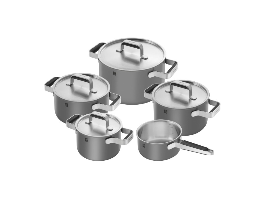 ZWILLING J.A.HENCKELS ITALIA Pure, set di 5 pentole e padelle - grigio