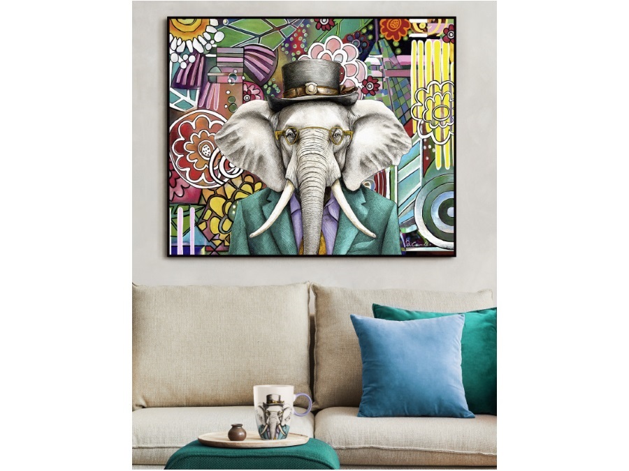 EGAN Quadro human essence elefante 50x60 "Wisdom"