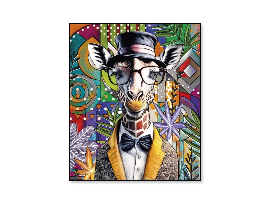 EGAN Quadro human essence giraffa 50x60 "Far-Sightedness"