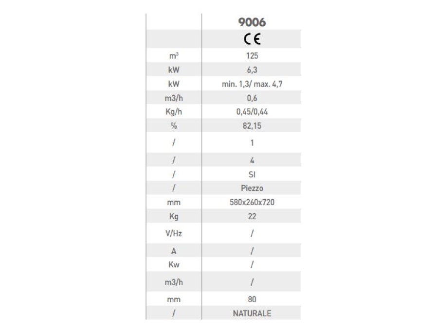 LINCAR Radiatore gas 9006-01 statico kw. 6