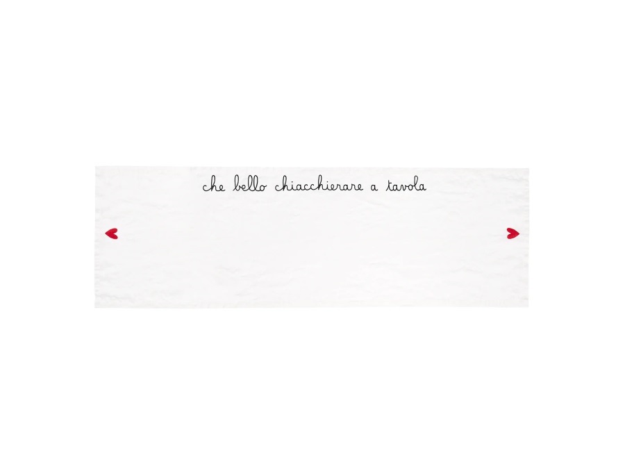 SIMPLE DAY LIVING & LIFESTYLE Runner Che bello chiacchierare a tavola 50x160 cm