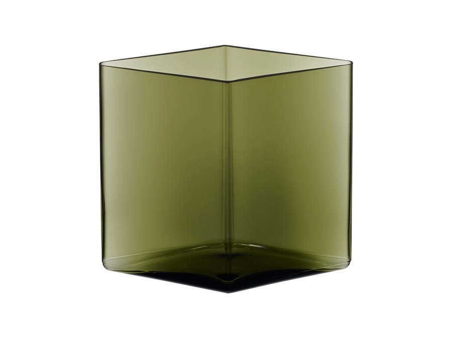 IITTALA Ruutu, vaso verde muschio in vetro 205x180 mm