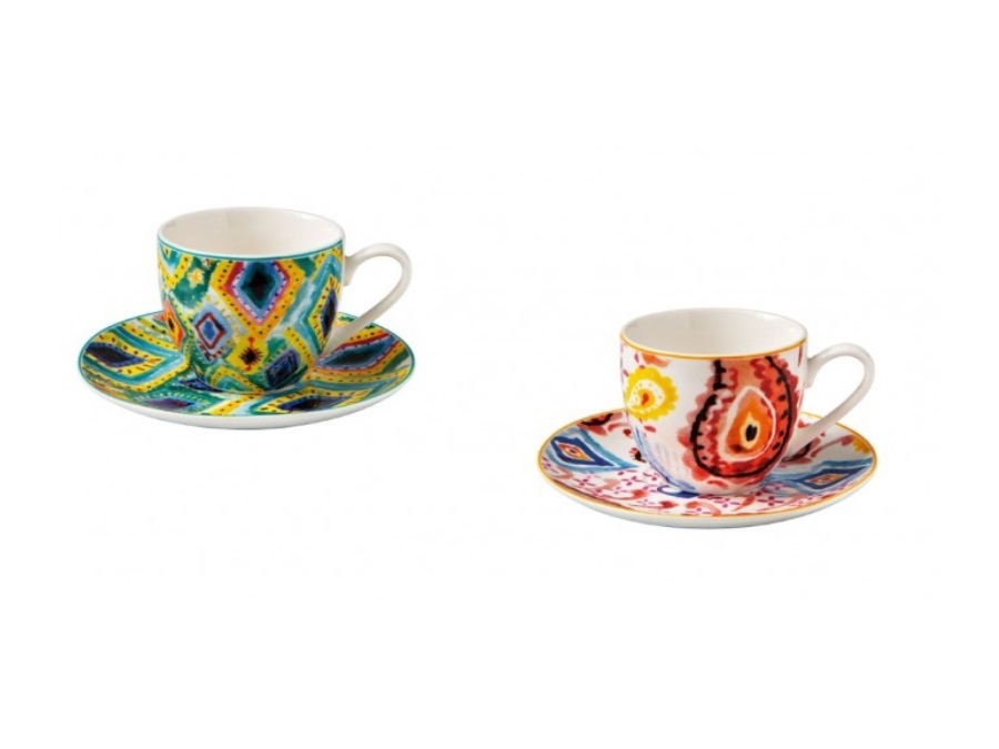 BRANDANI GIFT GROUP S.A.S. SAMBA, TAZZINA CAFFE SET 2 PZ NEW BONE CHINA