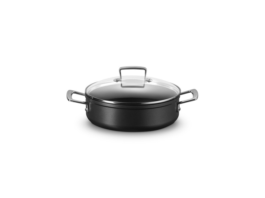 LE CREUSET Sauté in alluminio antiaderente con coperchio vetro