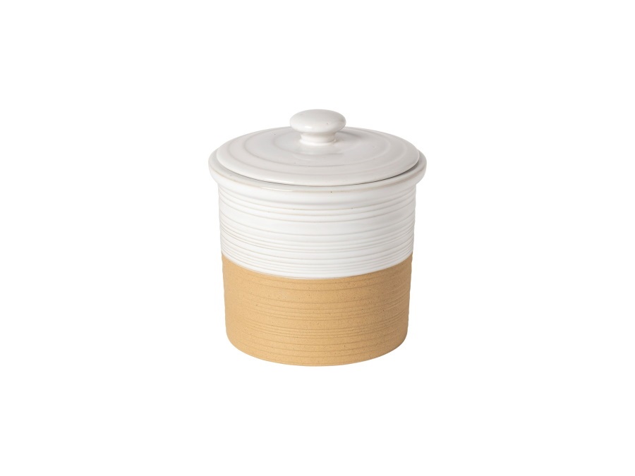 CASAFINA Scotia white, canister con coperchio Ø16,2x17,6h cm