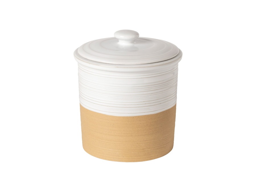 CASAFINA Scotia white, canister con coperchio Ø19,7x22,8h cm