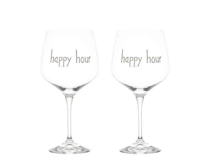 SIMPLE DAY LIVING & LIFESTYLE Set 2 calici cocktail Happy hour, 82cl