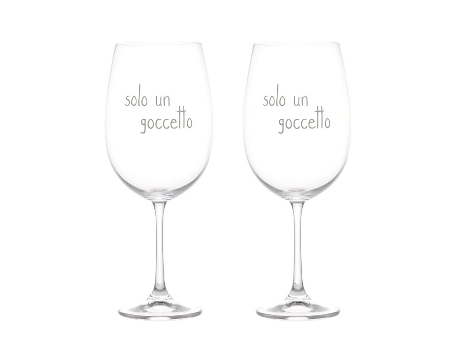 SIMPLE DAY LIVING & LIFESTYLE Set 2 calici solo un goccetto, 64 cl