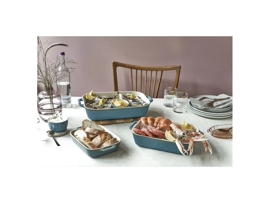 STAUB Set 3 pirofile rettangolari, turchese antico