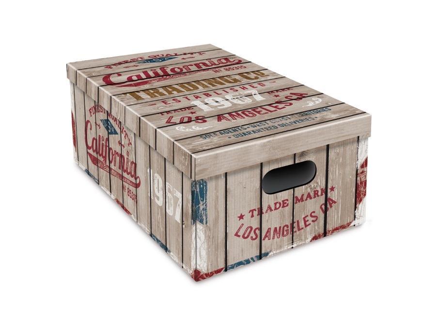 Ordinett set 3 scatole automontanti medium old california 52x29x20 cm