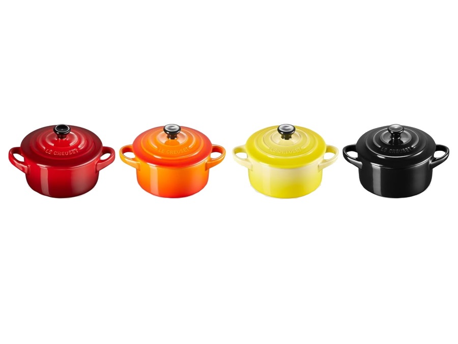 LE CREUSET Set 4 mini cocotte in gres vetrificato 10 cm - colori assortiti