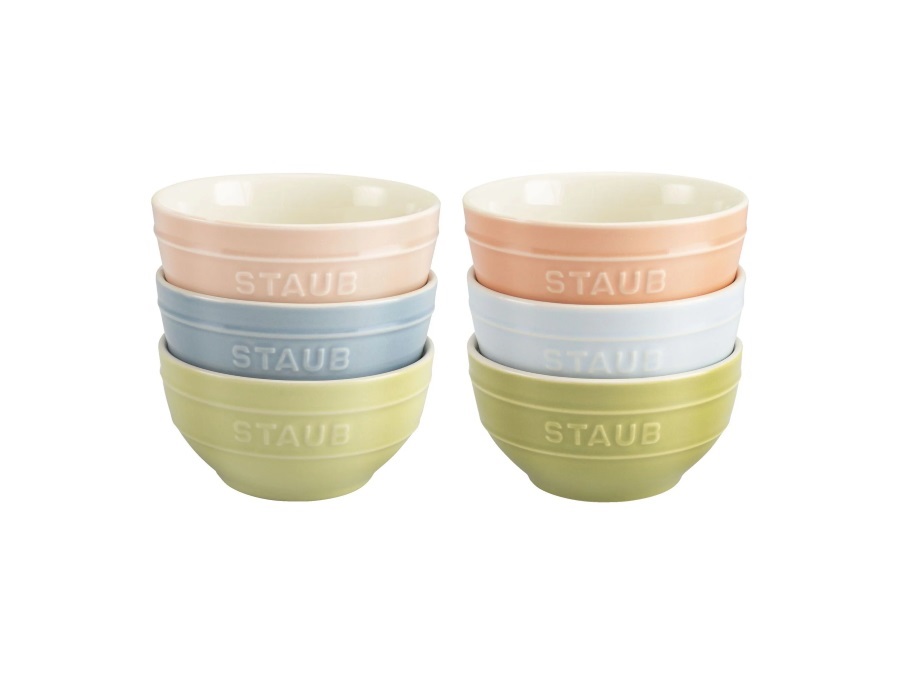 STAUB Set 6 ciotole macaron colori assortiti, Ø12 cm